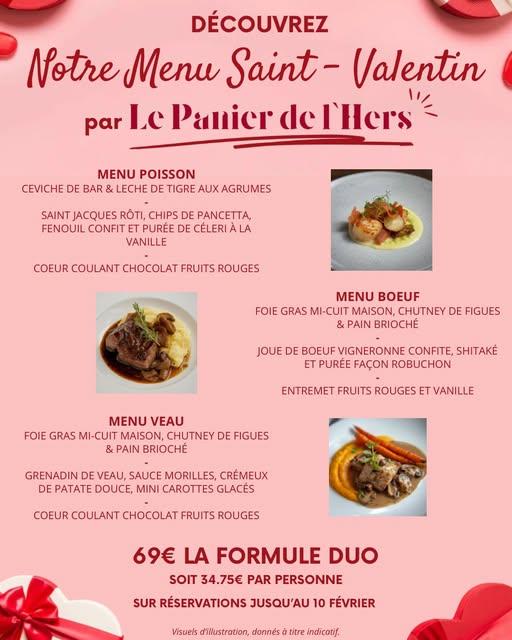 Menu Saint-Valentin