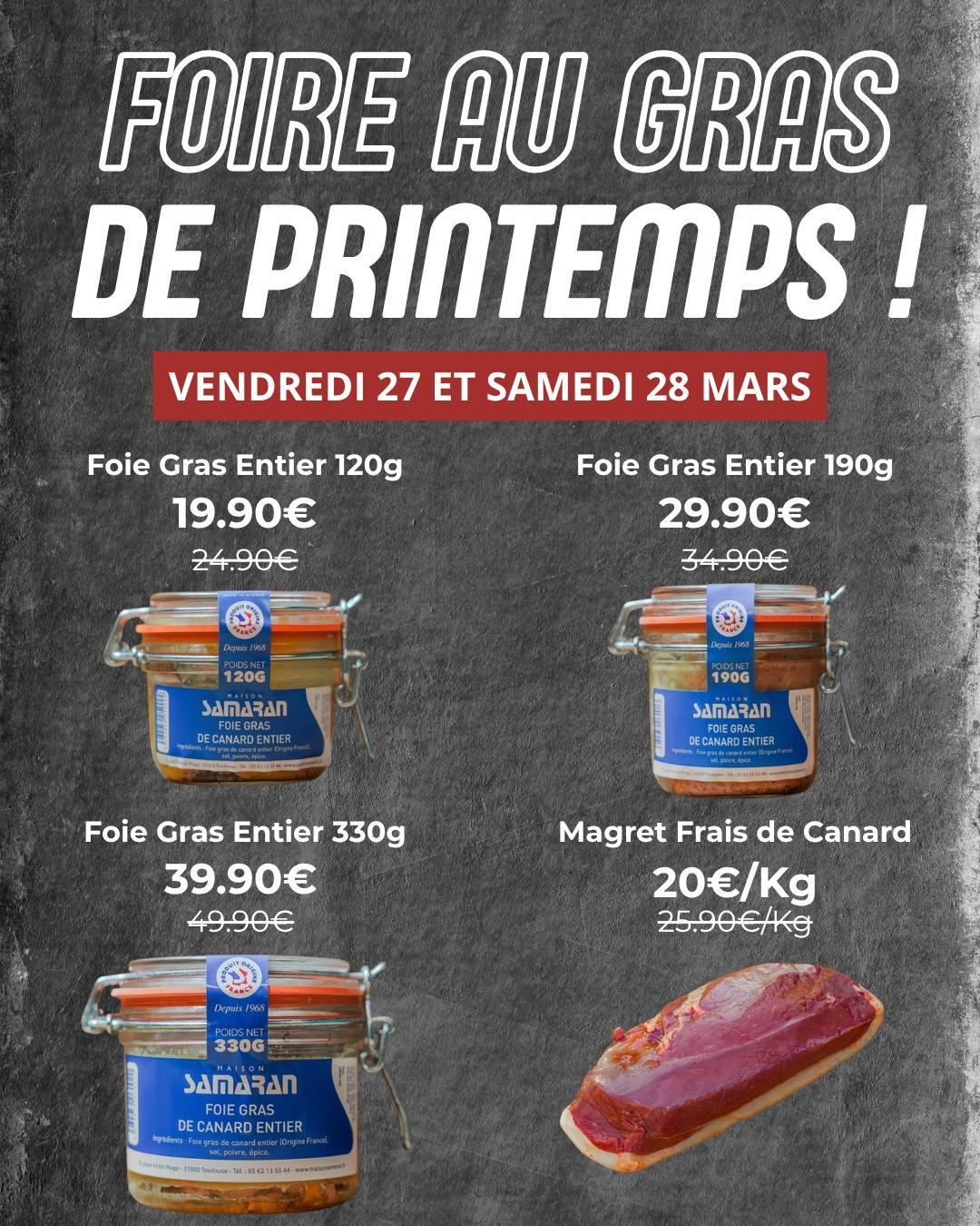 Foire au Gras le 27 Mars !